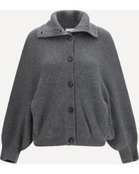 Brunello Cucinelli - High Neck Cashmere Cardigan - Lyst