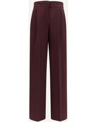 forte_forte - Forte_Forte High Waisted Grain De Poudre Pants - Lyst