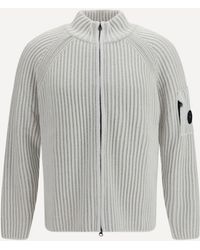 C.P. Company - C. P. Company Ribbed Wool-Blend Cardigan - Lyst