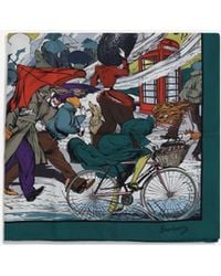 Burberry - Raining Cats And Dogs Silk Scarf - Lyst