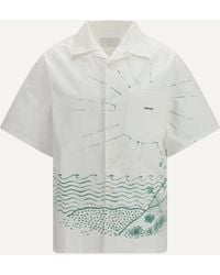 Prada - Oversized Wave Print Shirt - Lyst