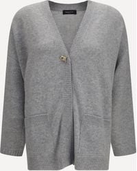 Fabiana Filippi - Cashmere Cardigan With V-Neck And Knot Button - Lyst