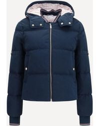 Thom Browne - Waxed Technical Puffer Jacket With Hood - Lyst