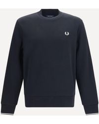 Fred Perry - Crewneck Sweatshirt With Logo - Lyst