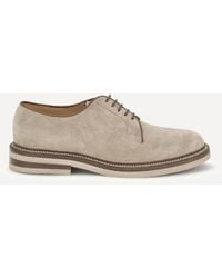 Brunello Cucinelli - Scarpe Stringate Derby Scamosciate - Lyst