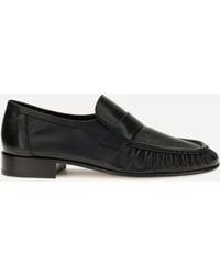 The Row - Soft Suede Loafers - Lyst