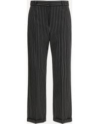 Tom Ford - Striped Wool And Cotton Pant - Lyst