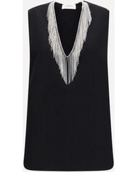 Max Mara - Faglia V-Neck Top With Crystals - Lyst