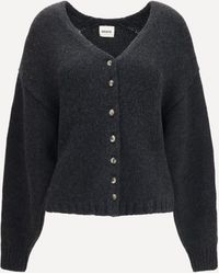 KHAITE - Axel V-Neck Cardigan - Lyst