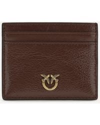 Pinko - Shiny Leather Card Holder - Lyst
