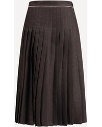 Burberry - Sunflower Pleated Silk Skirt - Lyst