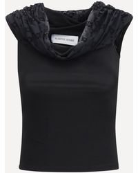 Marine Serre - Off Shoulder Draped Top - Lyst