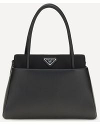 Prada - Top Handle Bag With Triangle Logo - Lyst