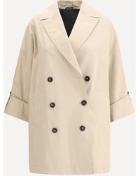 Brunello Cucinelli - Midi Trench Coat - Lyst