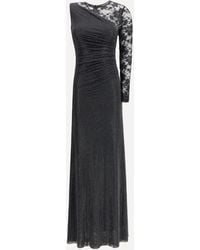 Self-Portrait - Lace And Rhinestone Long Dress - Lyst