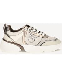 Pinko - Calf Leather Bos Taurus Chunky Sneakers - Lyst