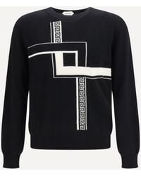 Versace - Greca Incrocio Sweater - Lyst