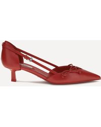 Prada - Side-Cut Leather Pumps - Lyst