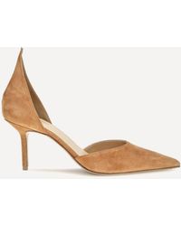 Francesco Russo - D'Orsay Flame Suede Pumps - Lyst