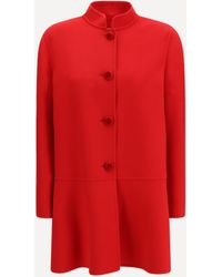Valentino - Single-Breasted Compact Drap Coat - Lyst