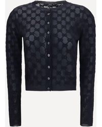 Gucci - Gg All-Over Viscose Crepe Cardigan - Lyst