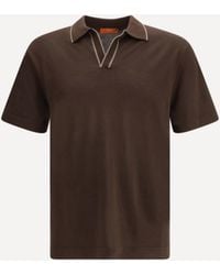 Cruna - Knitted Polo With Short Sleeves - Lyst