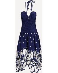 FARM Rio - Richelieu Embroidered Midi Dress - Lyst