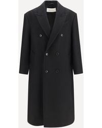 Ami Paris - Long Double Breasted Wool Coat - Lyst