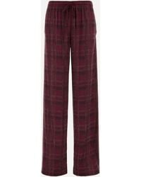 Ermanno Scervino - Relaxed Tailoring Check Satin Pants - Lyst