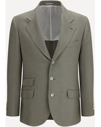 Brunello Cucinelli - Single-Breasted Silk And Linen Jacket - Lyst