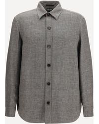 ZEGNA - Cashmere, Linen, And Silk Overshirt - Lyst