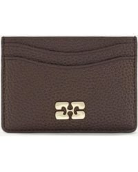 Ganni - Textured Faux Leather Card Holder - Lyst