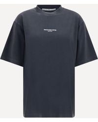 Alexander Wang - Short-Sleeve T-Shirt With Central Logo Print - Lyst
