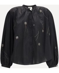 forte_forte - Forte_Forte Fleurs D'Orient Embroidered Voile Bohemian Shirt - Lyst
