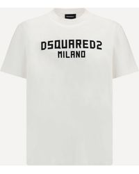 DSquared² - T-Shirt With Milano" Logo Printed - Lyst