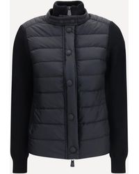Moncler - Padded Wool-Blend Cardigan - Lyst