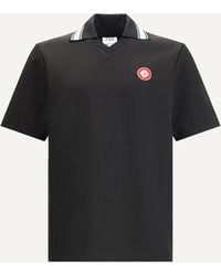 CASABLANCA - Maglia Polo Con Patch Logata - Lyst