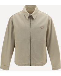 Prada - Denim Blouson Jacket - Lyst