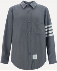 Thom Browne - Wool And Cotton Blend Shirt - Lyst