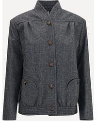 Blazé Milano - Coiba Herringbone Wool Blend Jacket - Lyst