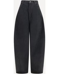 Balenciaga - High-Waisted Twisted-Seam Pants - Lyst