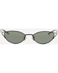 McQueen - Slim Cat-Eye Sunglasses With T-Bar - Lyst