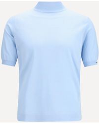 Prada - Short-Sleeve Cotton Sweater - Lyst