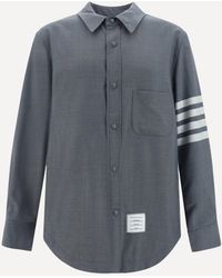 Thom Browne - Wool And Cotton Blend Shirt - Lyst