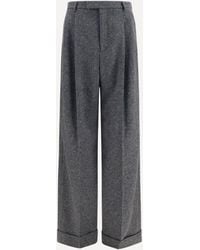 Valentino - Tailored Wool And Silk-Blend Pants - Lyst
