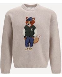 Maison Kitsuné - Dressed Fox Wool-Blend Sweater - Lyst