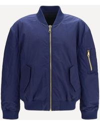 Balmain - Nylon Bomber Jacket With Embroidered Back Logo - Lyst