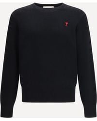Ami Paris - Pull Col Rond Ami De Coeur - Lyst