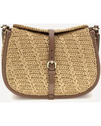 Etro - Raffia Crochet Pony Shoulder Bag - Lyst