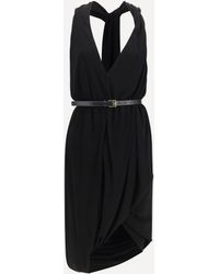 Loewe - Draped Viscose Dress - Lyst